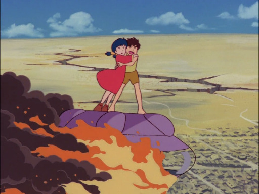 Future Boy Conan 23 flying machine crash